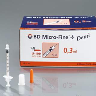 Insulinespuit 0,3cc bd microfine 10st