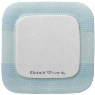 Biatain silicone schuimverband ag 10x10cm steriel 1st (stockbreuk fabrikant tot midden juni 2023)